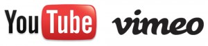 youtube vs. vimeo logos
