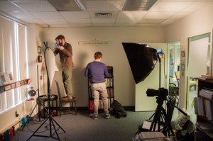 SVG's Associate Producer Chris Plummer set up the set at Teachers21!