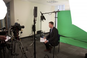 SVG Crew interview a ZS Associate Partner with a set up in their own conference room!