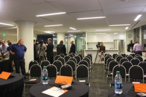 Skillman Video Group Video Producers preparing for live roundtable event