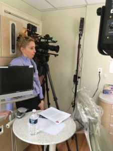 client testimonial shoot at dentist office