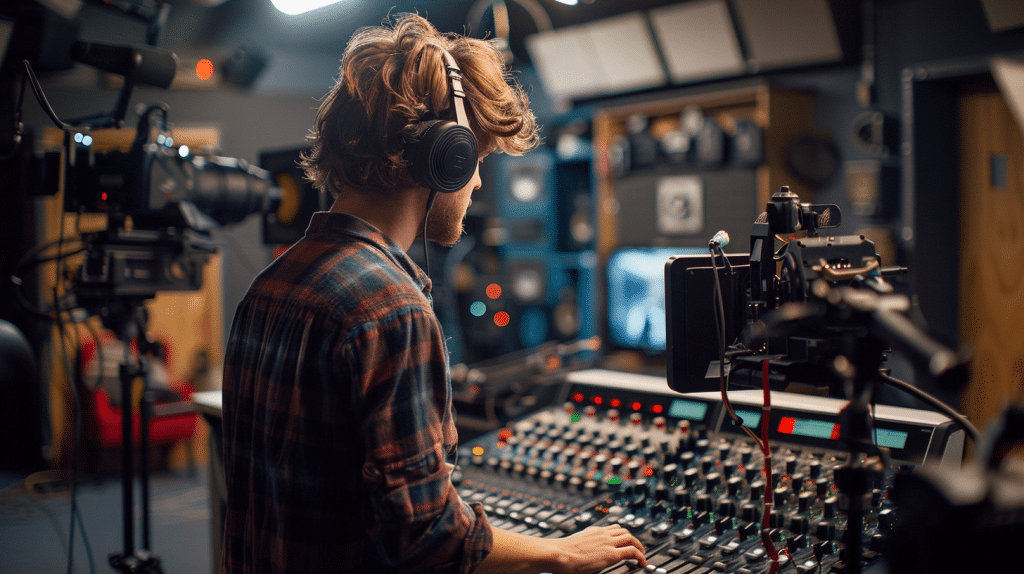 sound mixing in a studio