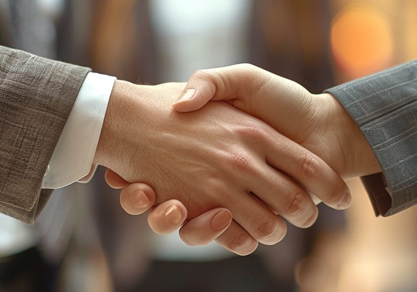 shaking hands representing client relationships