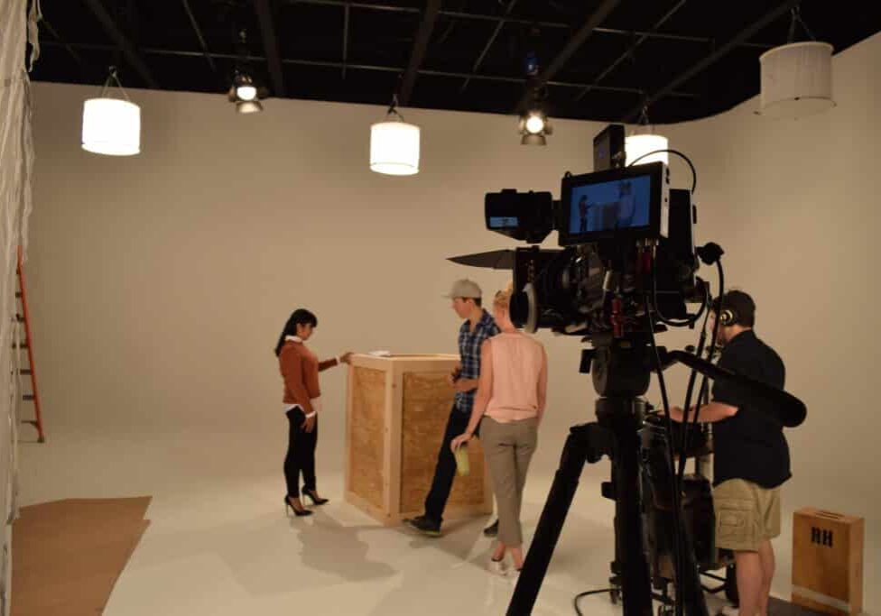 timepayment on set Behind the scenes of Skillman Video Group filming a six-part commercial series for TimePayment using practical effects